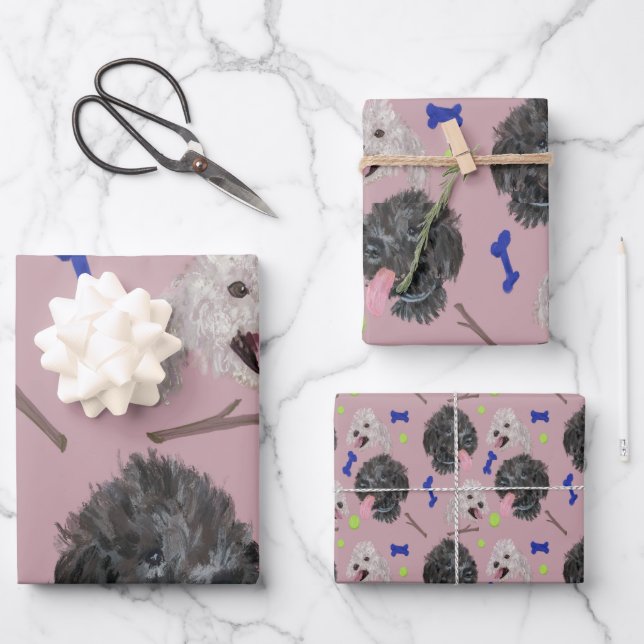 Papel de regalo trio Happy Paws (Anverso)