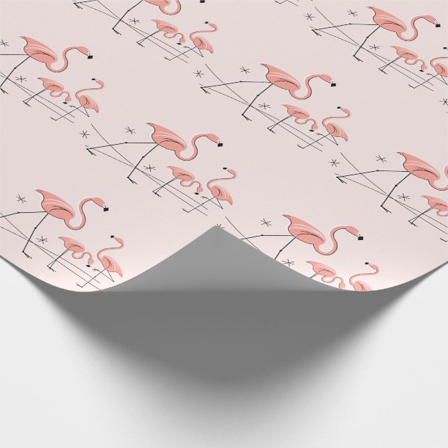 Papel de regalo Trío Rosa Flamencos 2 (Esquina)
