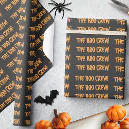 Papel De Regalo Tripulación Cuo Boo Spooktacular Calabaza Hallowee