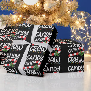 Papel De Regalo Tripulación de Caramelo Navideño Familia Navidades