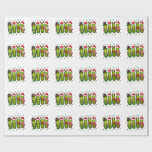 Papel De Regalo Tripulación del Pepino de Navidad
