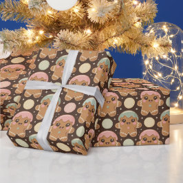 Papel De Regalo Tripulación Kawaii de Pan de Jengibre
