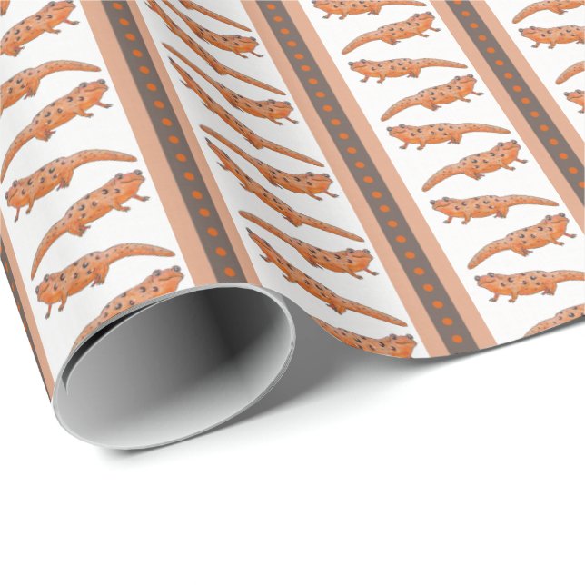 Papel De Regalo Tritón de manchas rojas (Esquina del rollo)