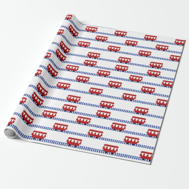 Papel De Regalo Trolebús por vías (Desenrollado)