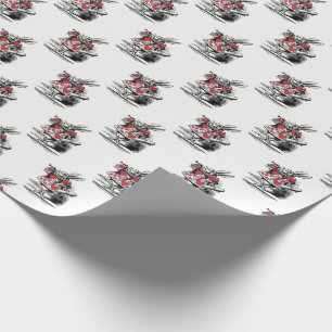 Papel De Regalo Trompetista del Conejo Blanco Alice en el País de 