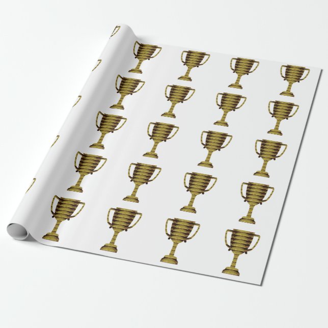 Papel De Regalo TROPHY GOLD: Éxito empresarial, competencia, depor (Desenrollado)