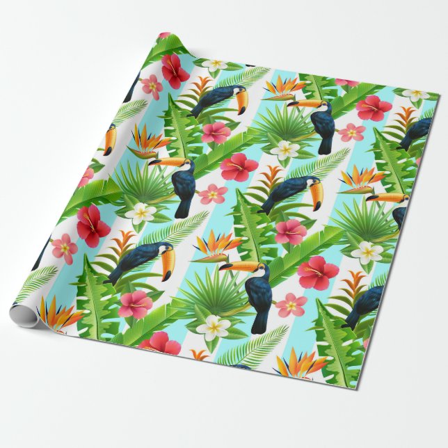 Papel De Regalo Tropical (Desenrollado)