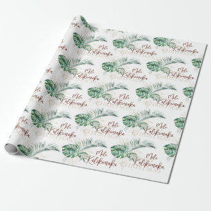 Papel De Regalo Tropical Botánico Mele Kalikimaka   NAVIDADES