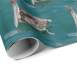 Papel De Regalo Tropical Brown Pelican