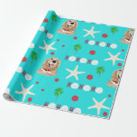 Papel De Regalo Tropical Christmas Dog Wrapping Paper Roll<br><div class="desc">Wrap all your Naptown Tail products this Christmas with this beachy gift wrap. Shop the collection at Naptown Tails!</div>