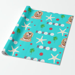 Papel De Regalo Tropical Christmas Dog Wrapping Paper Roll