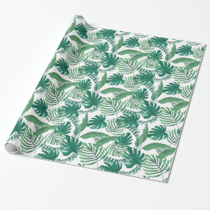 Papel de regalo tropical de la impresión de las