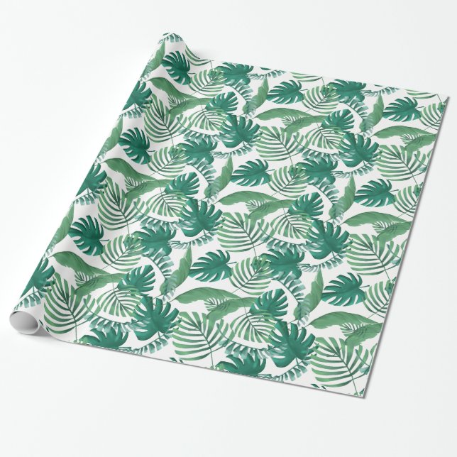Papel de regalo tropical de la impresión de las (Desenrollado)