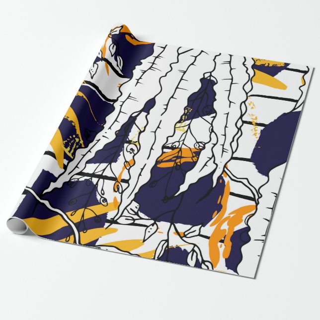 Papel De Regalo Tropical, de rayas, de animales. Patrón sin soldad (Desenrollado)