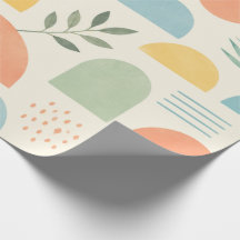 Papel de regalo tropical geométrico boho