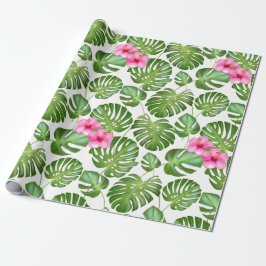 Papel De Regalo Tropical Leaves