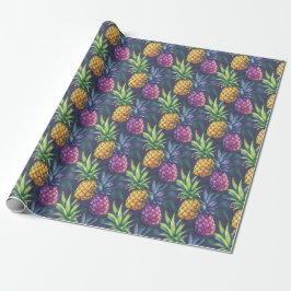 Papel De Regalo Tropical Pineapple Wrapping Paper
