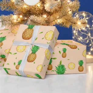 Papel De Regalo TROPICAL SUMMER FRUIT Pineapple patrón