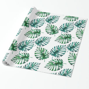 Papel De Regalo Trópico Aloha Monstera deja el patrón