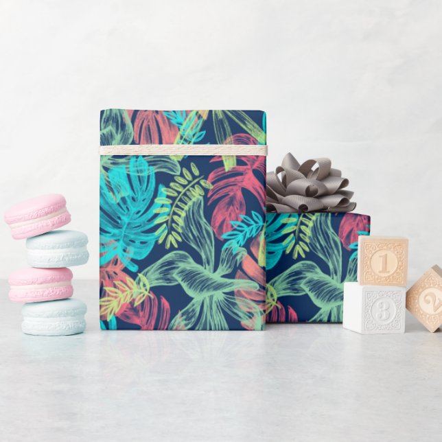 Papel De Regalo Tropische Monstera Laubblätter (Baby Shower)