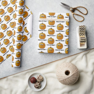 Papel De Regalo Truco o trato Personalizado de calabaza de Hallowe