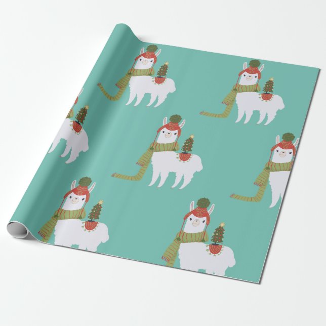 Papel De Regalo Trullo de la llama del navidad (Desenrollado)