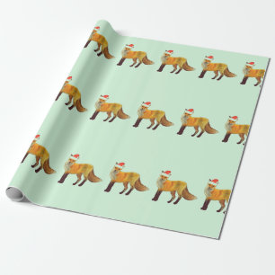 Papel De Regalo Trullo del lunar del Fox del navidad