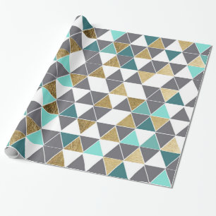 Papel De Regalo Trullo moderno del blanco gris y falsos triángulo