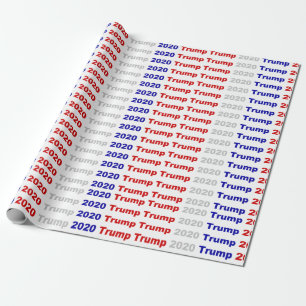 Papel De Regalo Trump 2020 rojo blanco y azul
