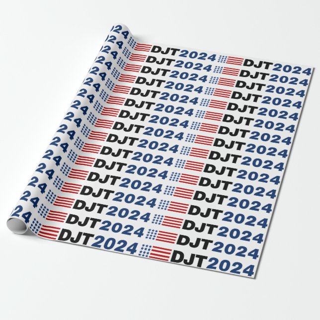 Papel De Regalo Trump 2024 DJT (Desenrollado)