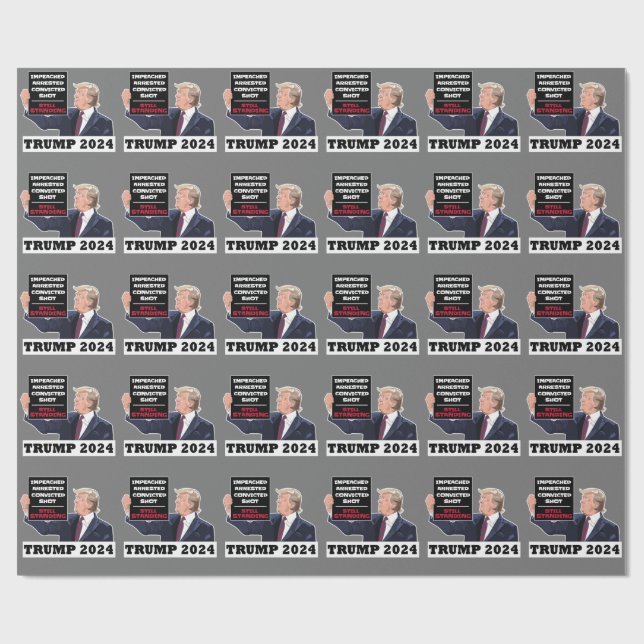 Papel De Regalo Trump 2024 sigue en las elecciones presidenciales  (Superficie plana)