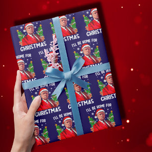 Papel De Regalo Trump: Estaré en casa para Navidades