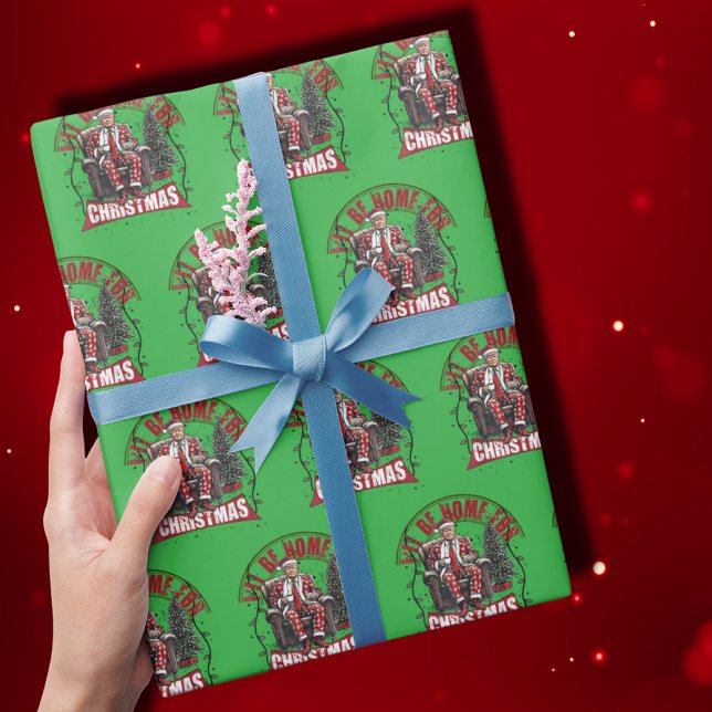 Papel De Regalo Trump: Estaré en casa para Navidades (Subido por el creador)