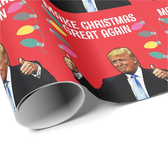 PAPEL DE REGALO TRUMP HACE A LOS NAVIDADES GRANDES UNA VEZ MÁS ENF (Esquina del rollo)