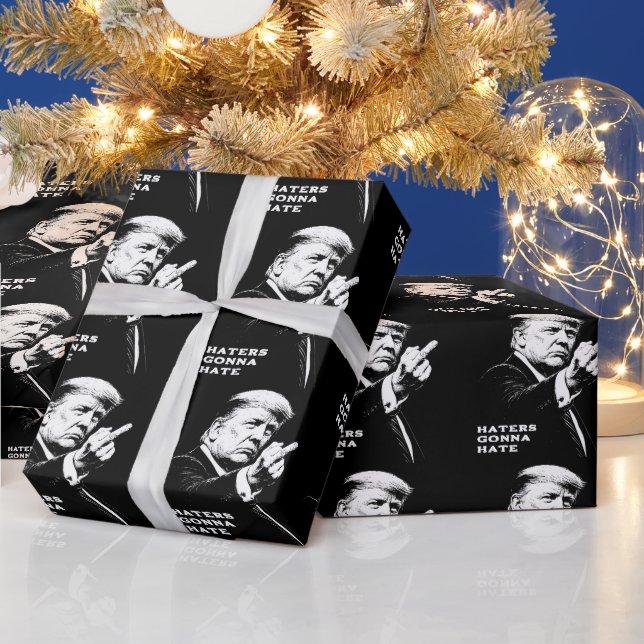 Papel De Regalo Trump Middle Finger 2026 Meme Funny (Vacaciones)