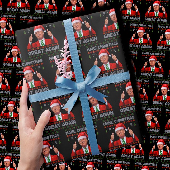 Papel De Regalo Trump Santa Hat | Hacer a los Navidades grandes de (Subido por el creador)
