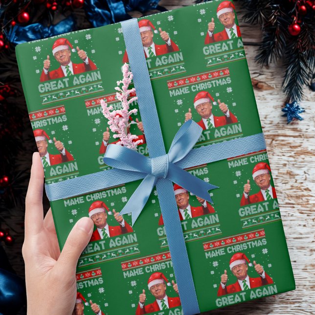 Papel De Regalo Trump, Santa Hat, vuelve a hacer grandes Navidades (Subido por el creador)