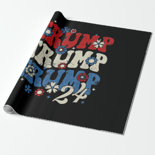Papel De Regalo Trump Trump Trump 2024 Retro