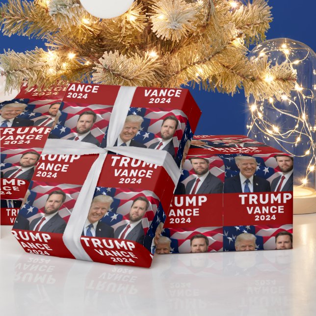 Papel De Regalo Trump Vance 2024 (Vacaciones)
