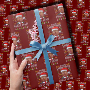 Papel De Regalo Trump vuelve a hacer grandes a los Navidades