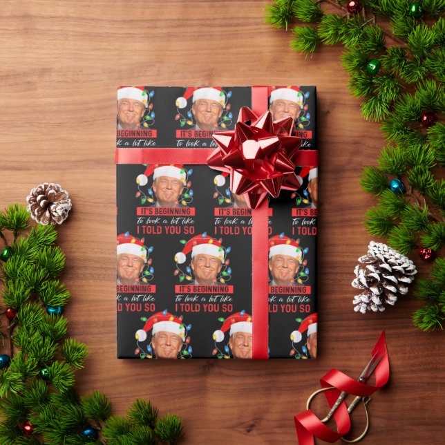 Papel De Regalo Trump Wrap Navidades, Trump Wrap, Pro Trump 2024 (Regalo de vacaciones)