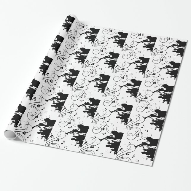 Papel De Regalo Trumpet Horn Section Music (Desenrollado)