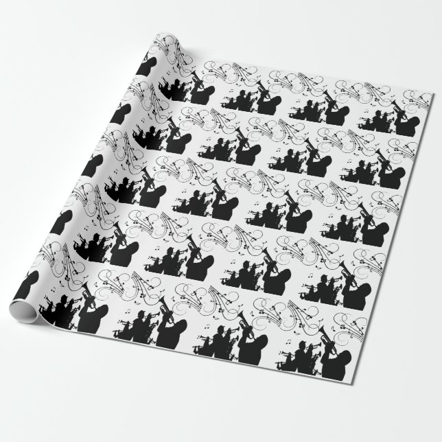Papel De Regalo Trumpet Section Jazz Music (Desenrollado)