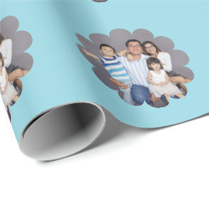 Papel De Regalo Tu foto personalizada en flor