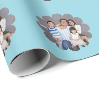Papel De Regalo Tu foto personalizada en flor