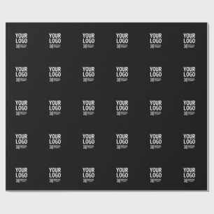 Papel De Regalo Tu logotipo con código QR editable y texto