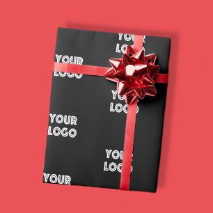Papel De Regalo Tu Logotipo Plantilla de Logotipo Repetitivo Sim