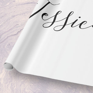 Papel De Regalo Tu Nombre Letra Elegante