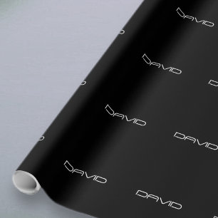 Papel De Regalo Tu Nombre   Texto Personalizable Estilizado y Geni