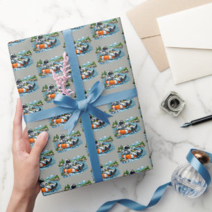 Papel De Regalo Tubing del río astronauta